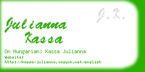 julianna kassa business card